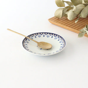 Rinkurou Kiln Round Sauce Plate Blue and Silver 10.5cm/4.1in | Hasami Ware-Detail6