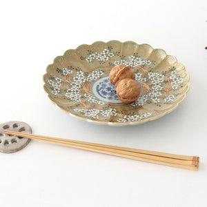 Rinkurou Kiln Round Plate Old Imari Sakura Tree Pattern 18.5cm/7.3in | Hasami Ware-Detail2