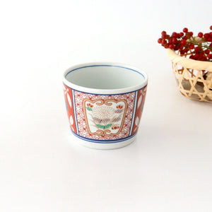 Rinkurou Kiln Soba Choko Old Imari Red Flower | Free Cup Hasami Ware-TOP