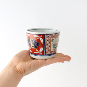 Rinkurou Kiln Soba Choko Old Imari Red Flower | Free Cup Hasami Ware-Detail4