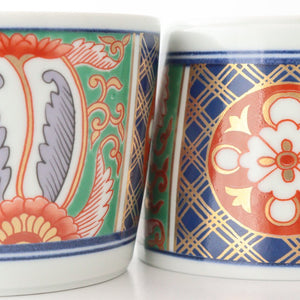 Rinkurou Kiln Soba Choko Old Imari Blue and Gold Flower | Free Cup Hasami Ware-Detail11