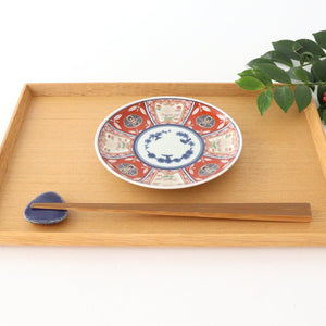 Rinkurou Kiln Small Round Plate Old Imari Style Flower Pattern 12cm/4.7in | Hasami Ware-Detail2