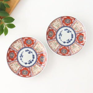 Rinkurou Kiln Small Round Plate Old Imari Style Flower Pattern 12cm/4.7in | Hasami Ware-Detail10