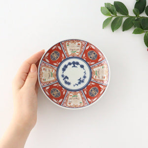 Rinkurou Kiln Small Round Plate Old Imari Style Flower Pattern 12cm/4.7in | Hasami Ware-Detail3
