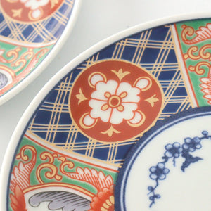 Rinkurou Kiln Small Round Plate Old Imari Style Blue&Gold Flower Pattern 12cm/4.7in | Hasami Ware-Detail11