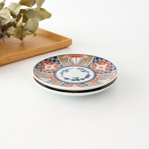 Rinkurou Kiln Small Round Plate Old Imari Style Blue&Gold Flower Pattern 12cm/4.7in | Hasami Ware-Detail9