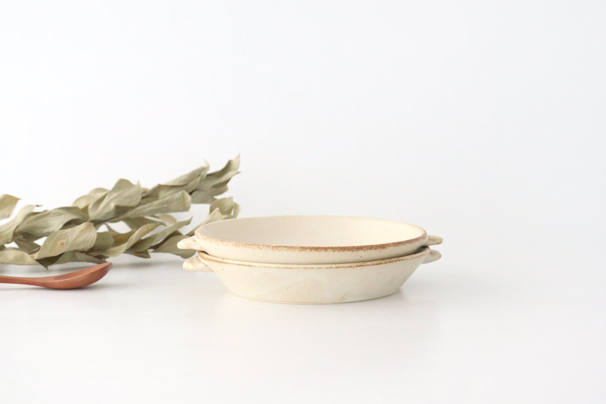 Oven Plate White Heat-resistant Large | Mino Ware