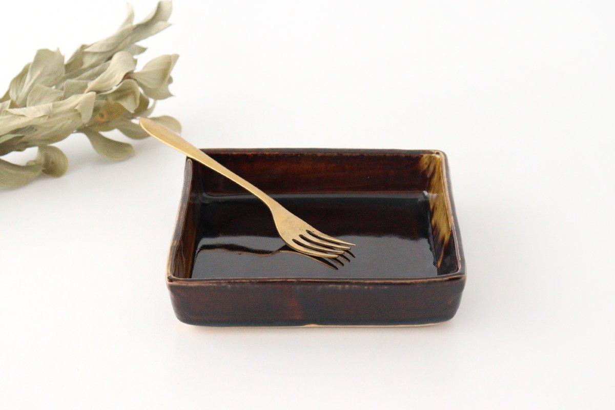 Kitagama Kasen Hiroshige Kato Big Square Bowl Old Seto | Serving Bowl Seto Ware