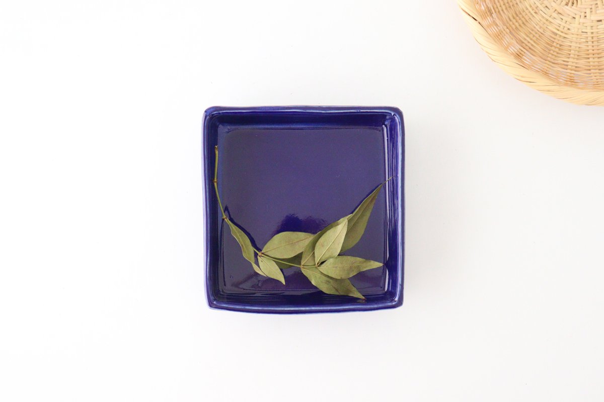 Kitagama Kasen Hiroshige Kato Square Bowl Lapis Lazuli M | Serving Bowl Seto Ware