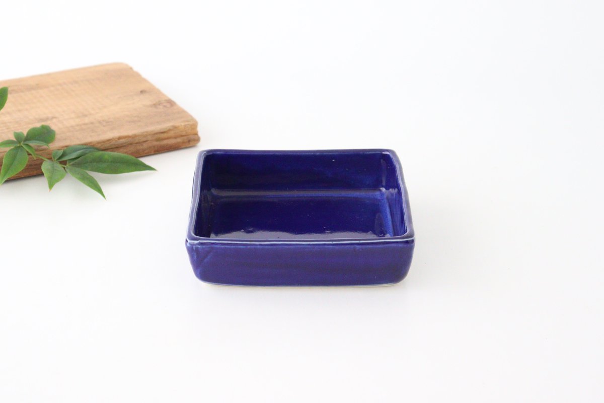Kitagama Kasen Hiroshige Kato Square Bowl Lapis Lazuli M | Serving Bowl Seto Ware