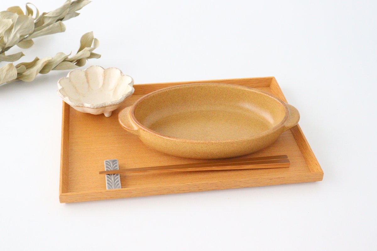Oven Plate Brown Heat-resistant Large | Mino Ware