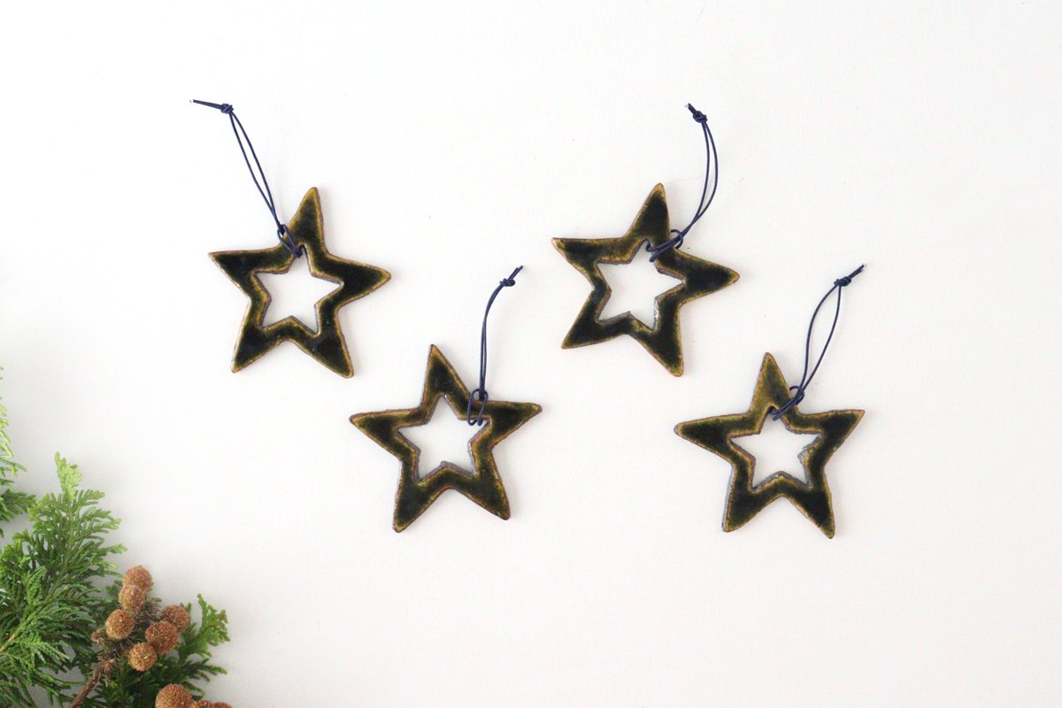 Kitagama Kasen Hiroshige Kato Star Ornament | Seto Ware