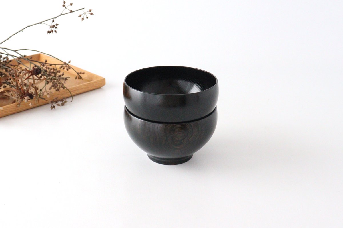 Sen Chitose Soup Bowl Black | Yamanaka Lacquerware-Detail4