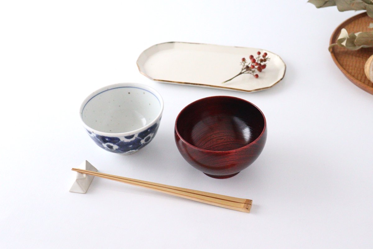 Sen Chitose Soup Bowl Vermilion | Yamanaka Lacquerware