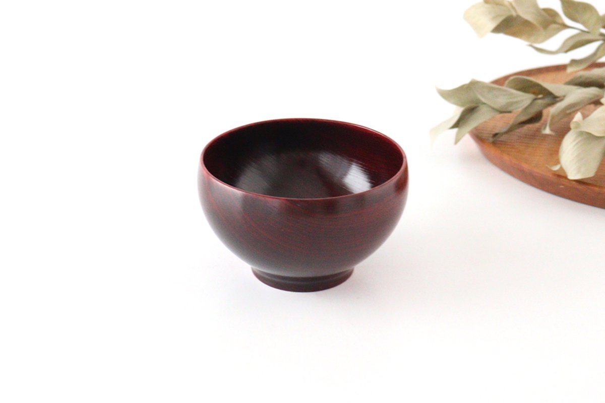 Sen Chitose Soup Bowl Vermilion | Yamanaka Lacquerware