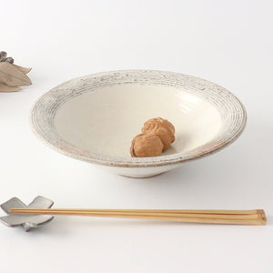 Furutani Seitosho Shallow Bowl Horizontal Stripes 21cm/8.3in | Serving Bowl-Detail2