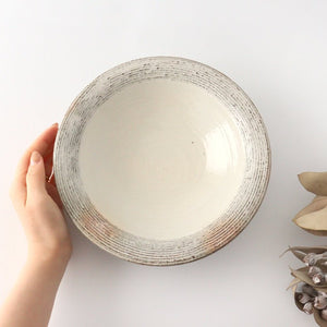 Furutani Seitosho Shallow Bowl Horizontal Stripes 21cm/8.3in | Serving Bowl-Detail11