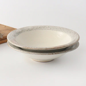 Furutani Seitosho Shallow Bowl Horizontal Stripes 21cm/8.3in | Serving Bowl-Detail6