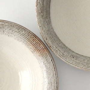 Furutani Seitosho Shallow Bowl Horizontal Stripes 21cm/8.3in | Serving Bowl-Detail9