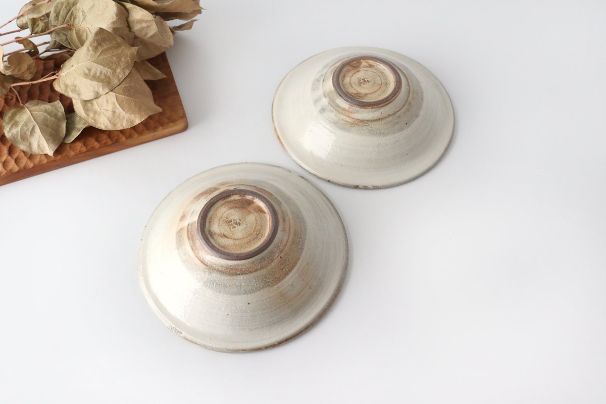 Furutani Seitosho Shallow Bowl Horizontal Stripes 18cm/7.1in | Serving Bowl-Detail6