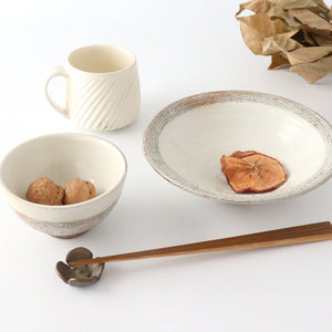 Furutani Seitosho Shallow Bowl Horizontal Stripes 18cm/7.1in | Serving Bowl-Detail10