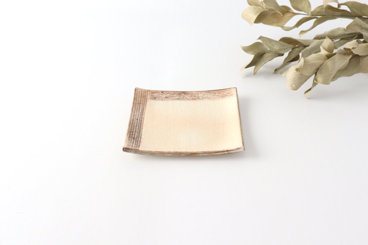 Furutani Seitosho Square Desert Plate 12cm/4.7in-TOP