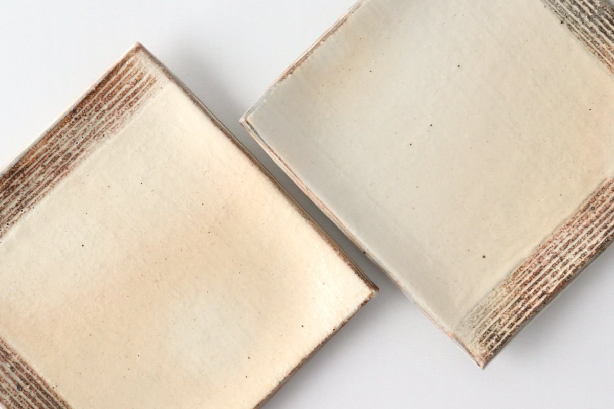 Furutani Seitosho Square Desert Plate 12cm/4.7in-Detail12