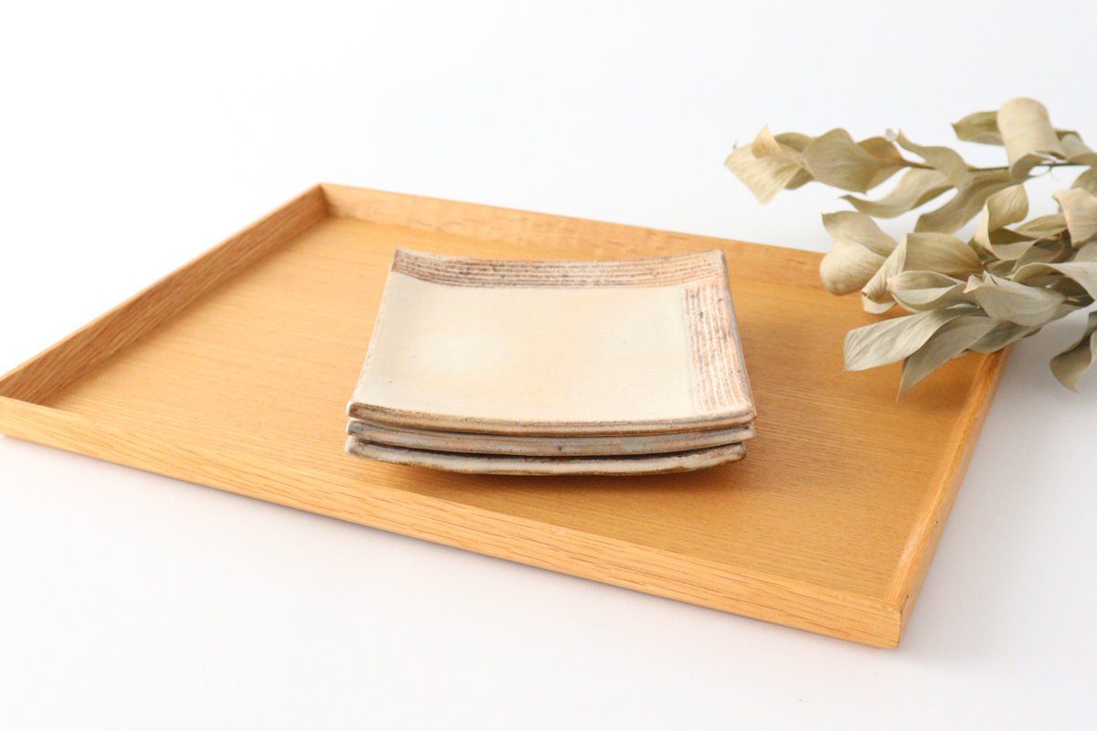 Furutani Seitosho Square Desert Plate 12cm/4.7in-Detail5