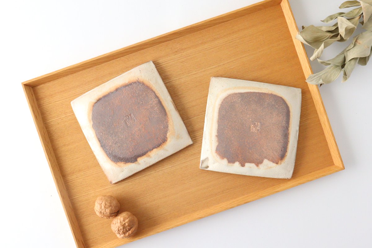 Furutani Seitosho Square Desert Plate 12cm/4.7in-Detail6