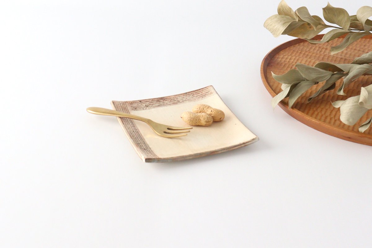 Furutani Seitosho Square Desert Plate 12cm/4.7in-Detail7