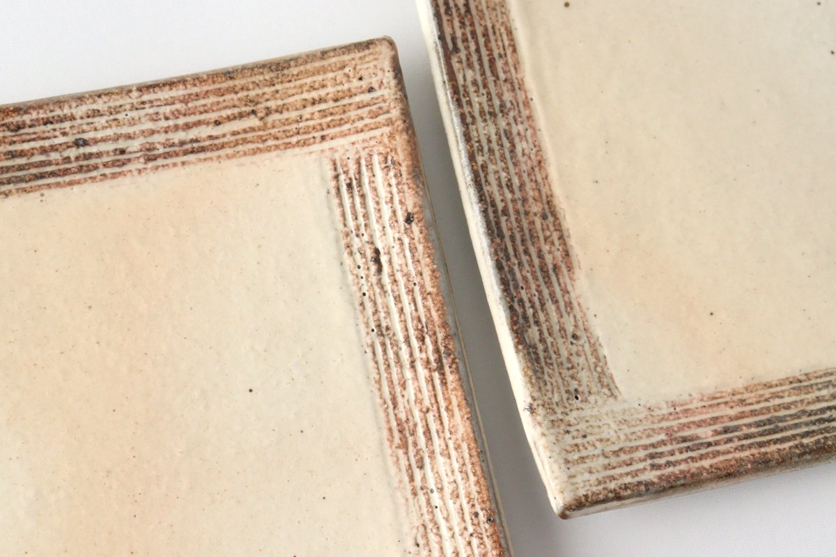 Furutani Seitosho Square Desert Plate 12cm/4.7in-Detail8
