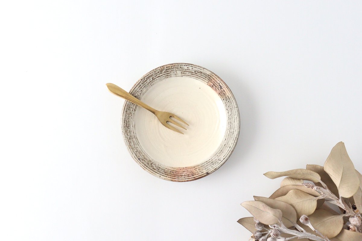 Furutani Seitosho Lined-rimmed Round Plate-TOP