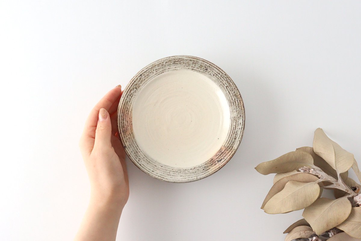 Furutani Seitosho Lined-rimmed Round Plate-Detail3