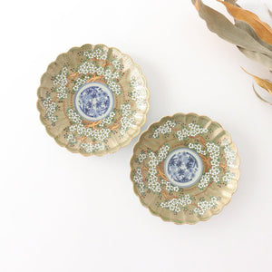 Rinkurou Kiln Round Plate Old Imari Sakura Tree Pattern 15cm/5.9in | Hasami Ware-Detail11