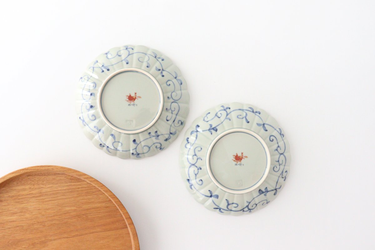 Rinkurou Kiln Round Plate Old Imari Sakura Tree Pattern 15cm/5.9in | Hasami Ware