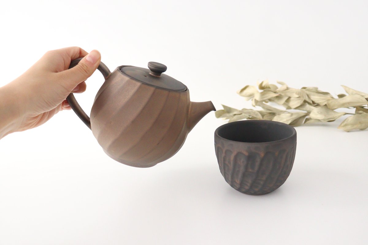 Sucre Japanese Teapot Bronze | Kyusu Hasami Ware