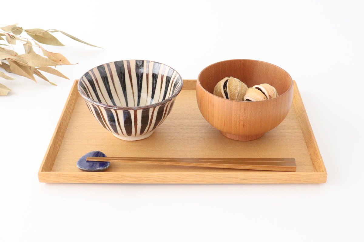 Rice Bowl Stripes Blue | Mino Ware