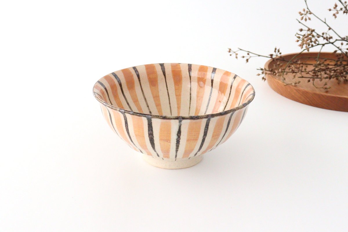 Donburi Bowl Straw Pattern Orange | Mino Ware