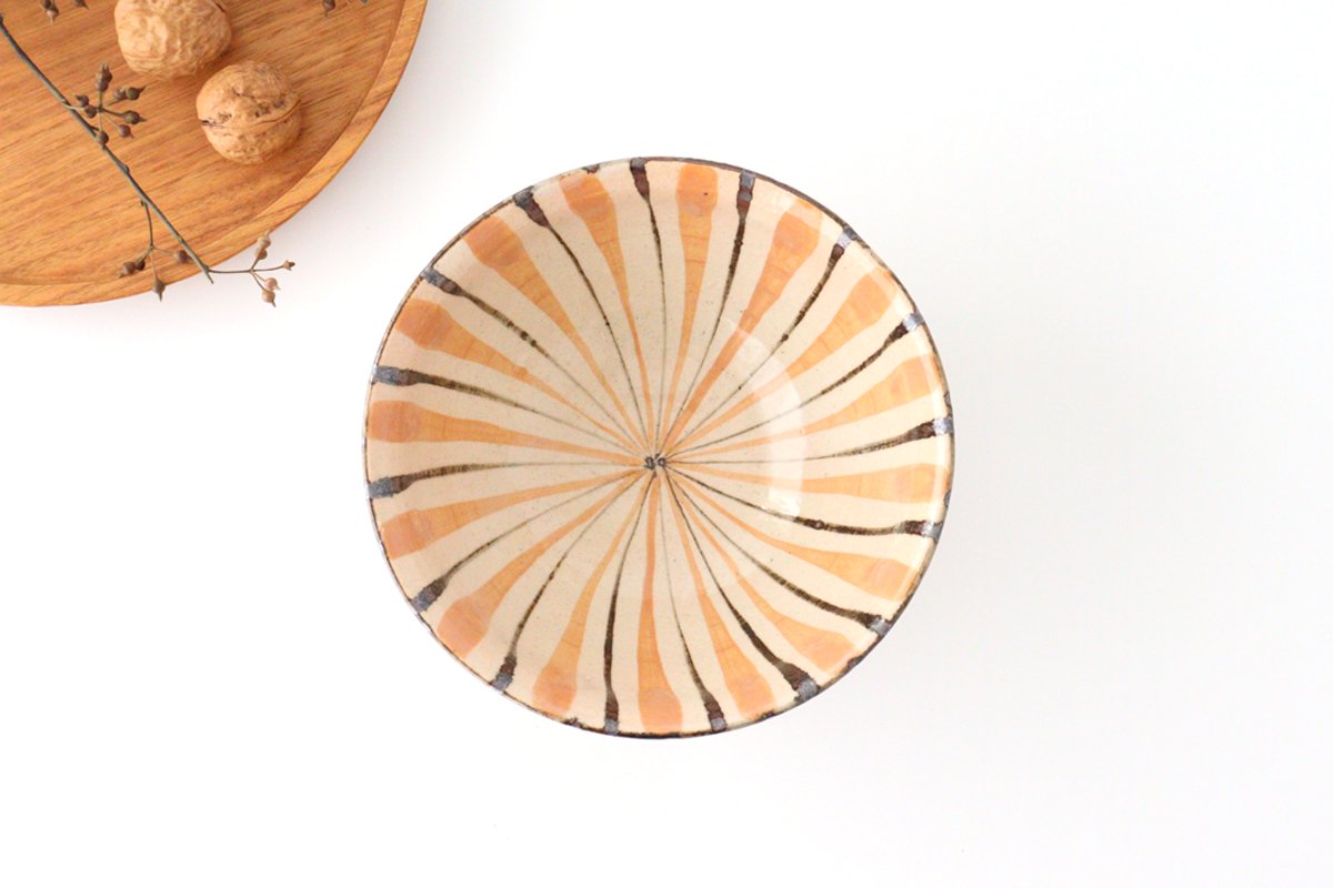 Donburi Bowl Straw Pattern Orange | Mino Ware