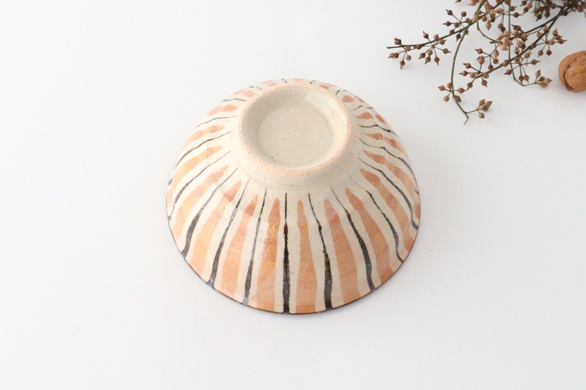 Donburi Bowl Straw Pattern Orange | Mino Ware