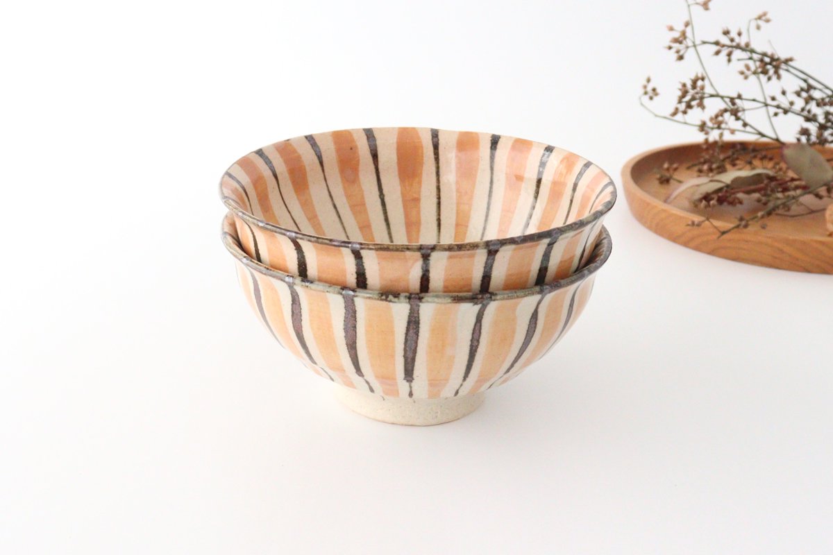 Donburi Bowl Straw Pattern Orange | Mino Ware