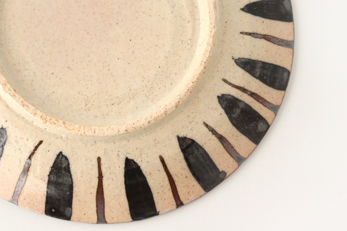 Round Plate Blue Stripes 15cm/5.9in | Mino Ware