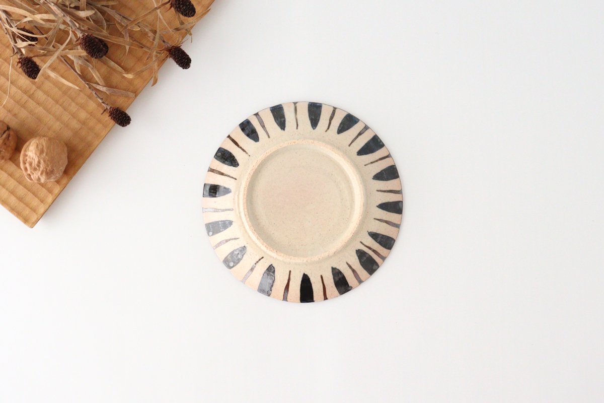 Round Plate Blue Stripes 15cm/5.9in | Mino Ware
