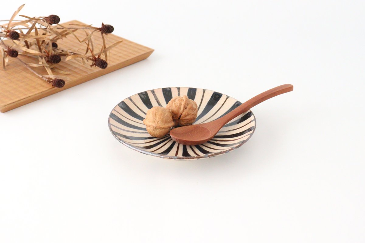 Round Plate Blue Stripes 15cm/5.9in | Mino Ware