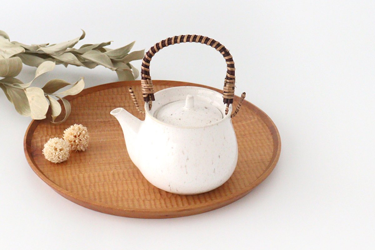 Japanese Teapot White | Kyusu Mino Ware