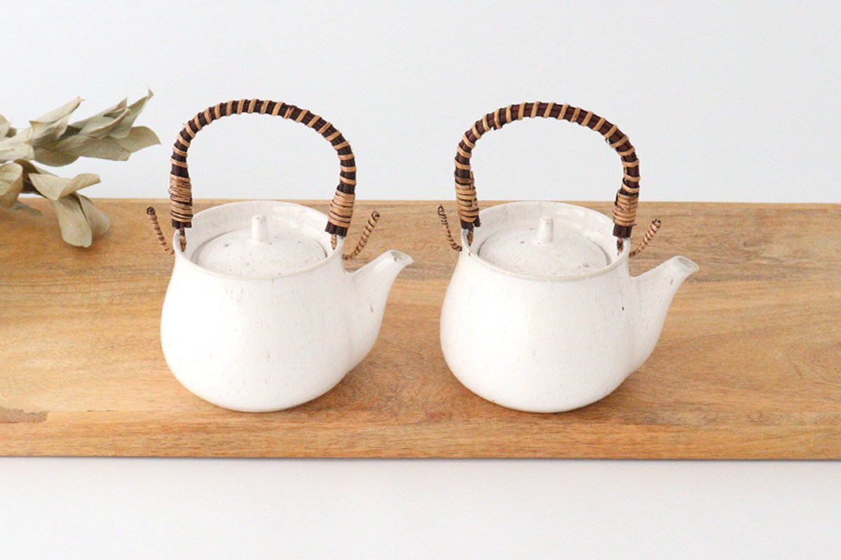 Japanese Teapot White | Kyusu Mino Ware