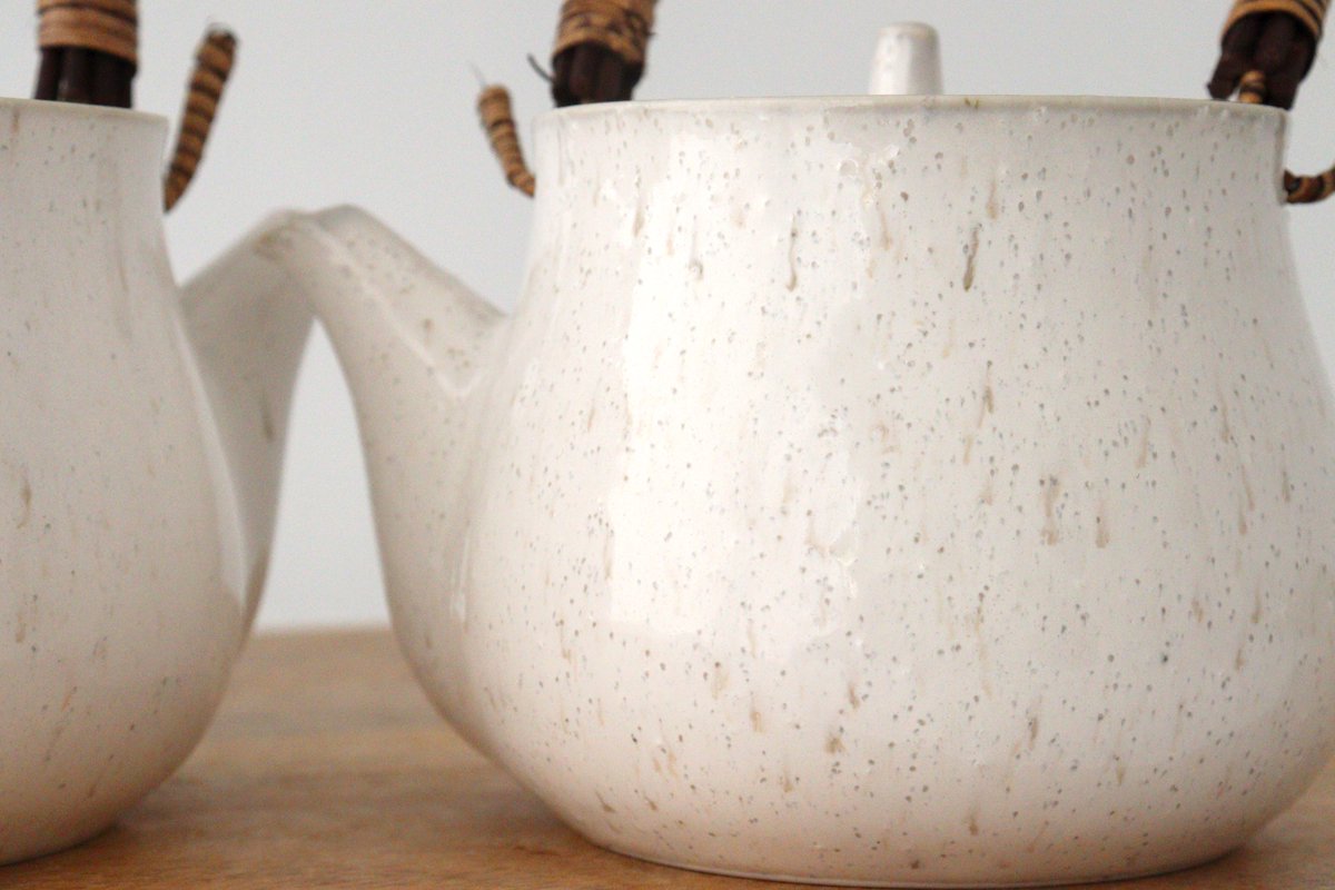 Japanese Teapot White | Kyusu Mino Ware