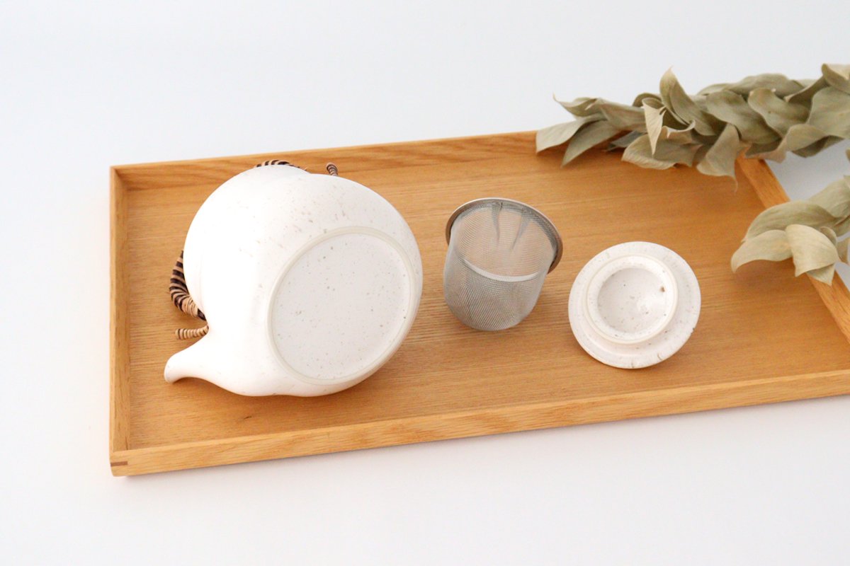 Japanese Teapot White | Kyusu Mino Ware