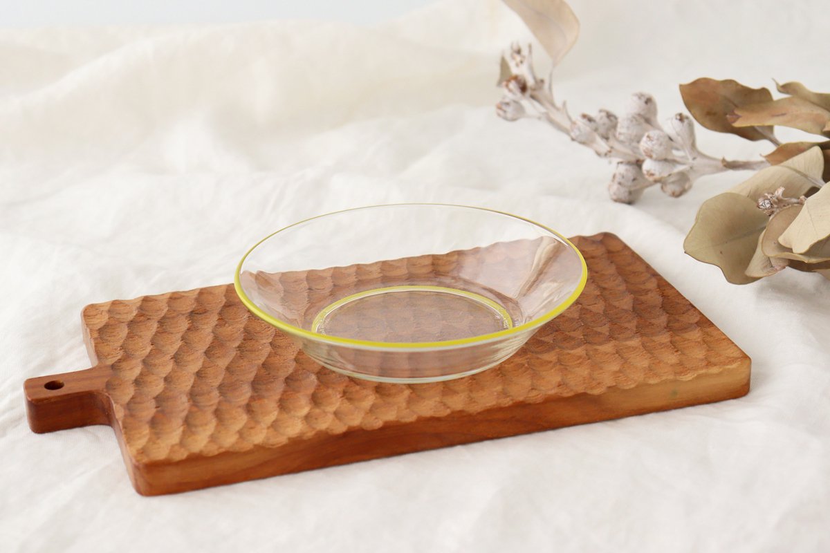 POTPURRI bitte Deep Glass Plate Yellow 14.5㎝/5.7in