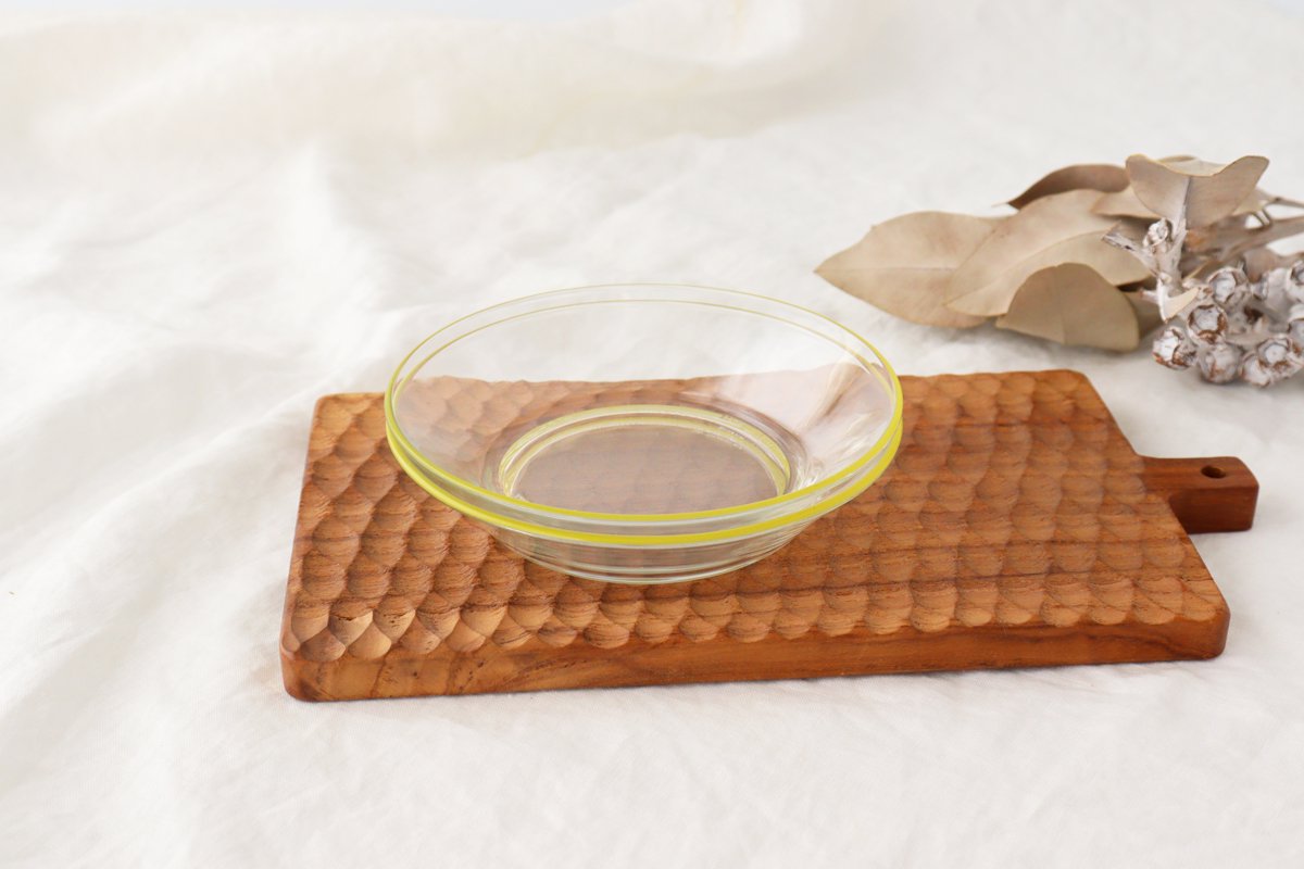 POTPURRI bitte Deep Glass Plate Yellow 14.5㎝/5.7in